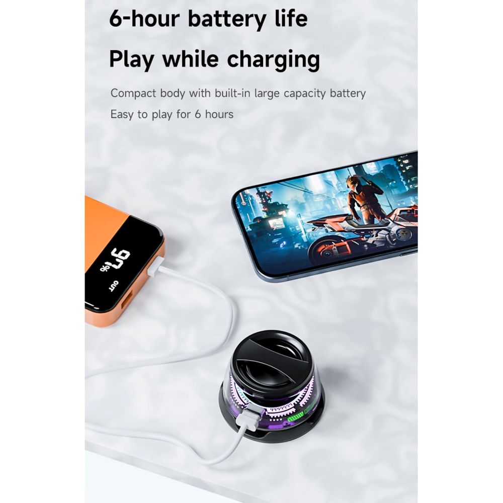 Portable Mini Magnetic Bluetooth 3D Speaker with RGB Light