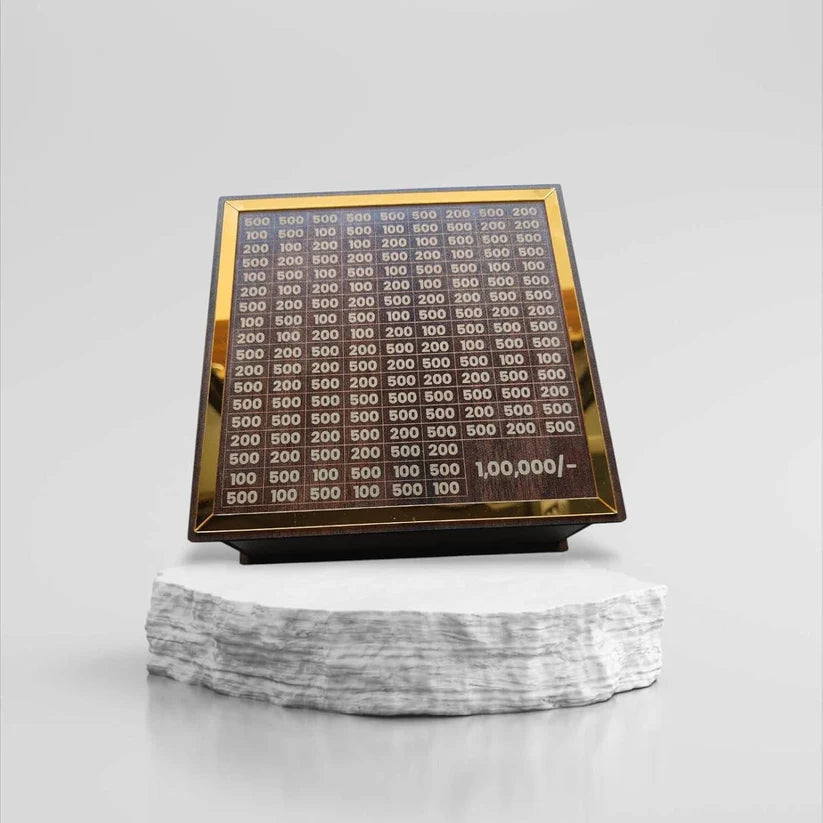 Saving Challenge Wooden piggy bank