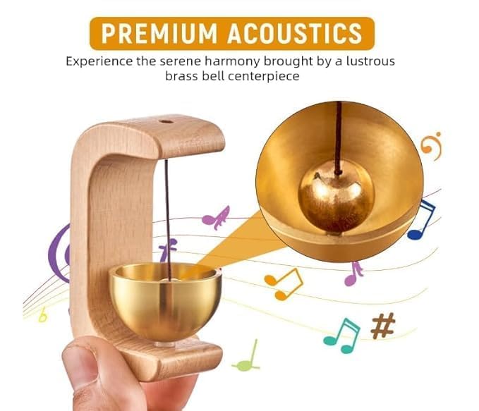 Premium Wooden Bell for Home Decor – Handcrafted to Bring Peace & Positivity