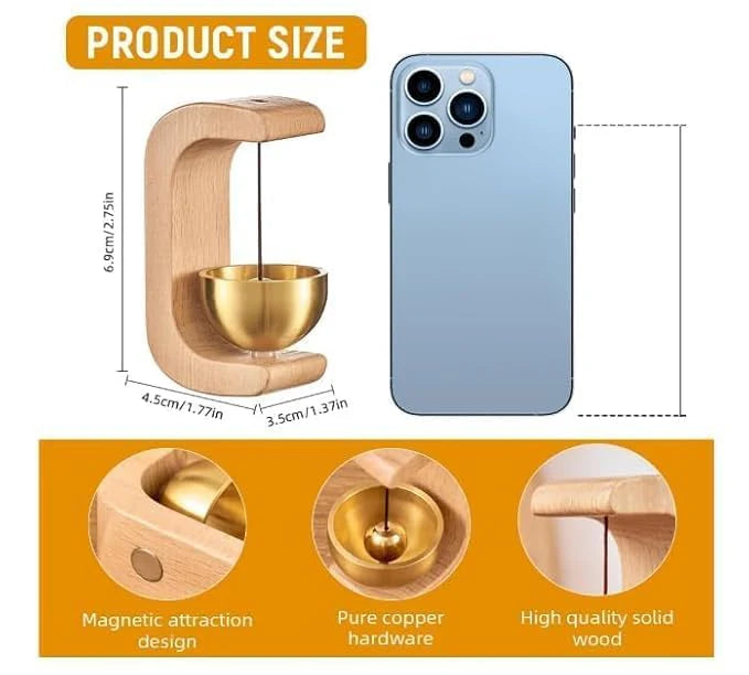 Premium Wooden Bell for Home Decor – Handcrafted to Bring Peace & Positivity