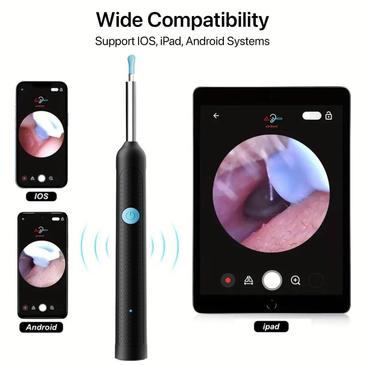 Smart Visual Earwax Cleaner Kit with 1080P WiFi Camera & LED Light
