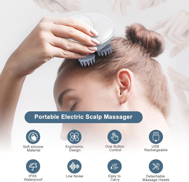 Rechargeable Electric Scalp Massager | Hair Growth | Deep Massage