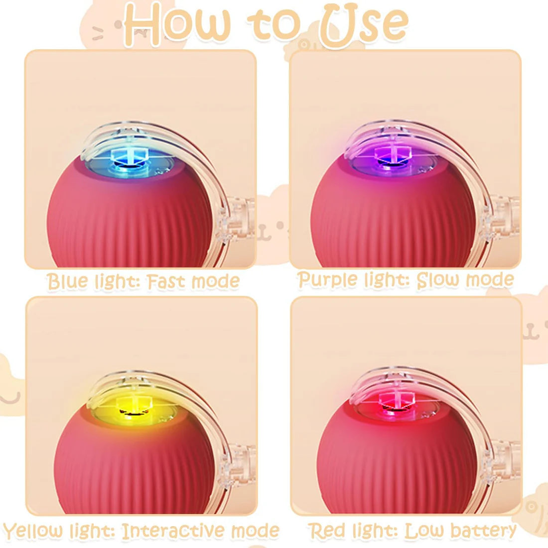 Smart Interactive Rolling Ball – USB Rechargeable Cat & Dog Toy