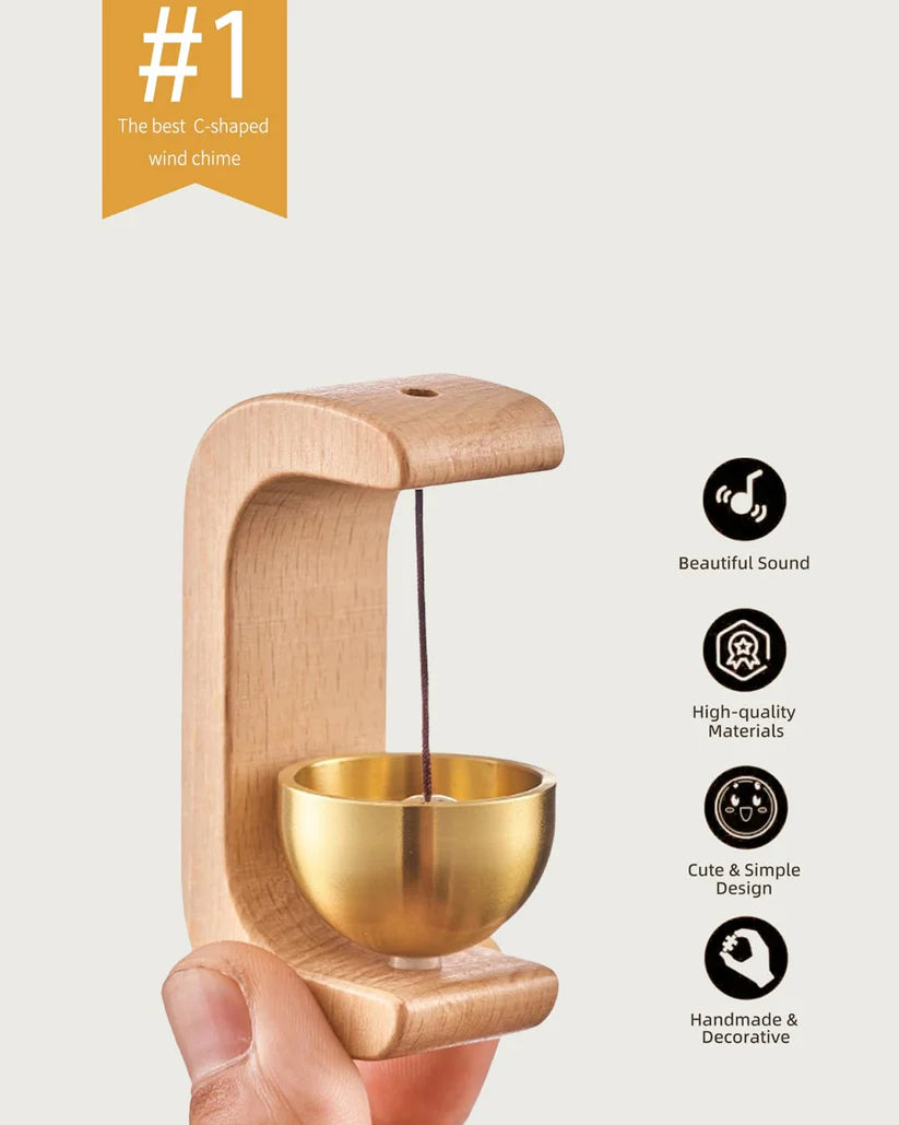 Premium Wooden Bell for Home Decor – Handcrafted to Bring Peace & Positivity