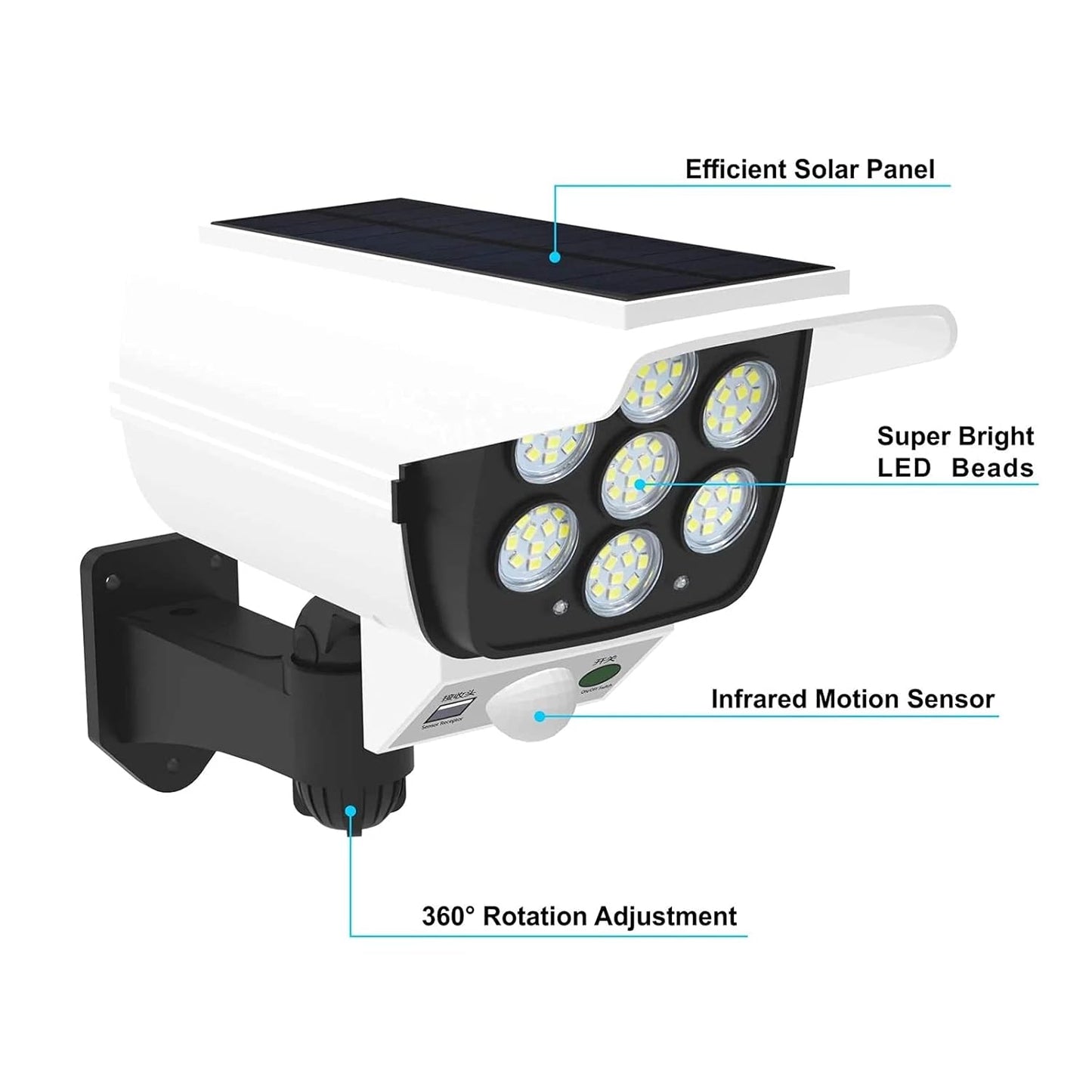 Dummy Camera Solar Sensor LED Light