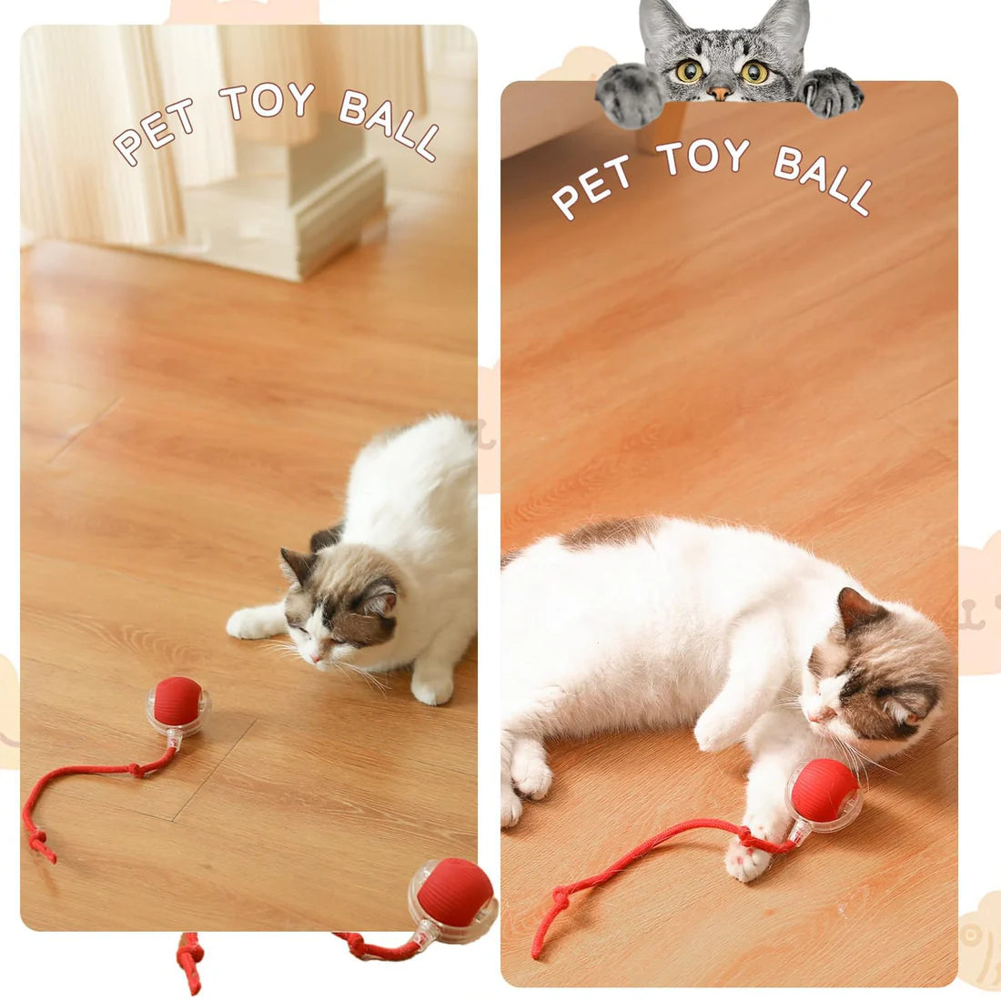 Smart Interactive Rolling Ball – USB Rechargeable Cat & Dog Toy