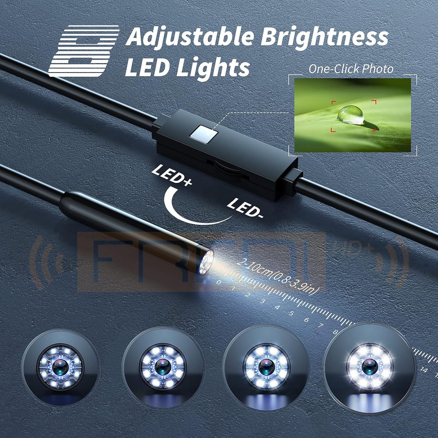 Endoscope Camera – Compatible with Android & iPhone - Plug and Play