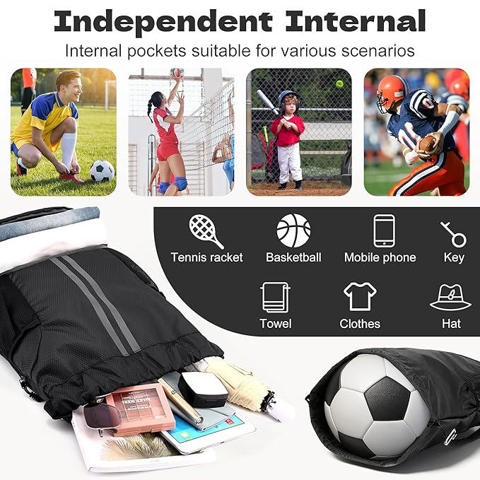 Sports Mesh Drawstring Waterproof Backpack