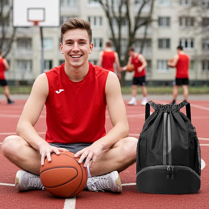 Sports Mesh Drawstring Waterproof Backpack