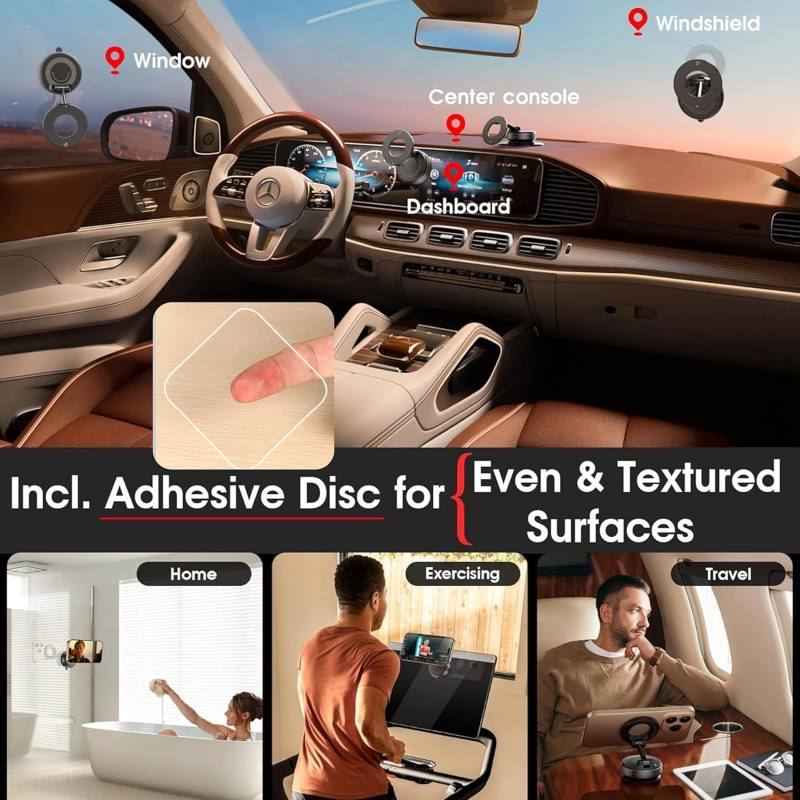 Magnetic Car Mount with Ultra Vacuum Suction Cup