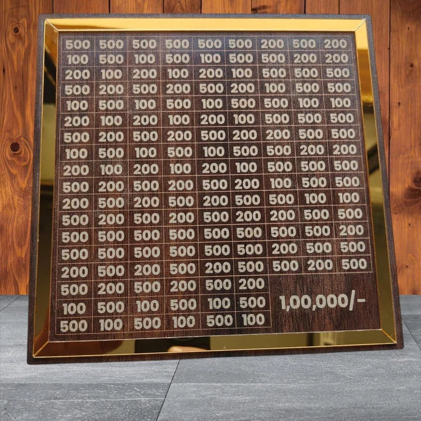 Saving Challenge Wooden piggy bank