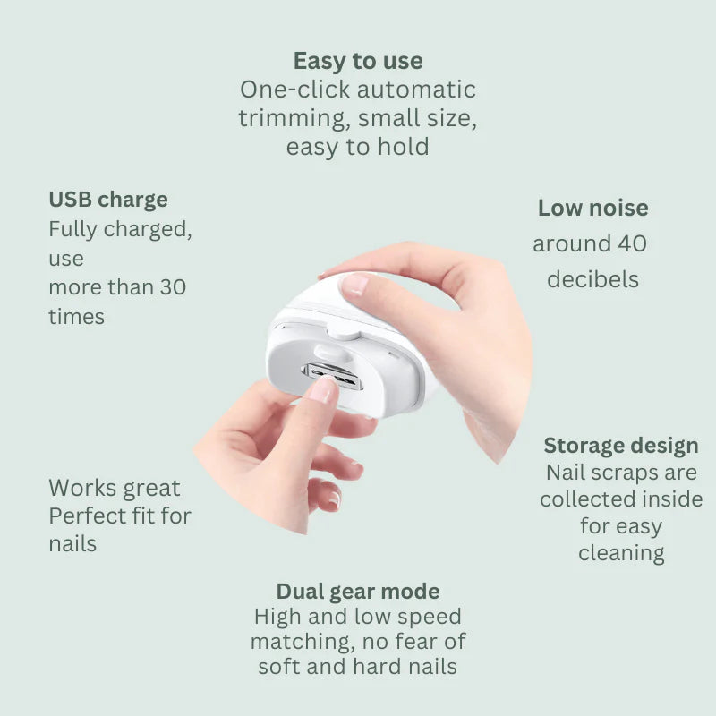 Electric Nail Trimmer – Safe, Painless Nail Grooming | Rechargeable & Quiet