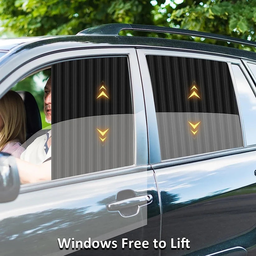 Universal Magnetic Car Window Sunshades (4 Pcs) - Black Color