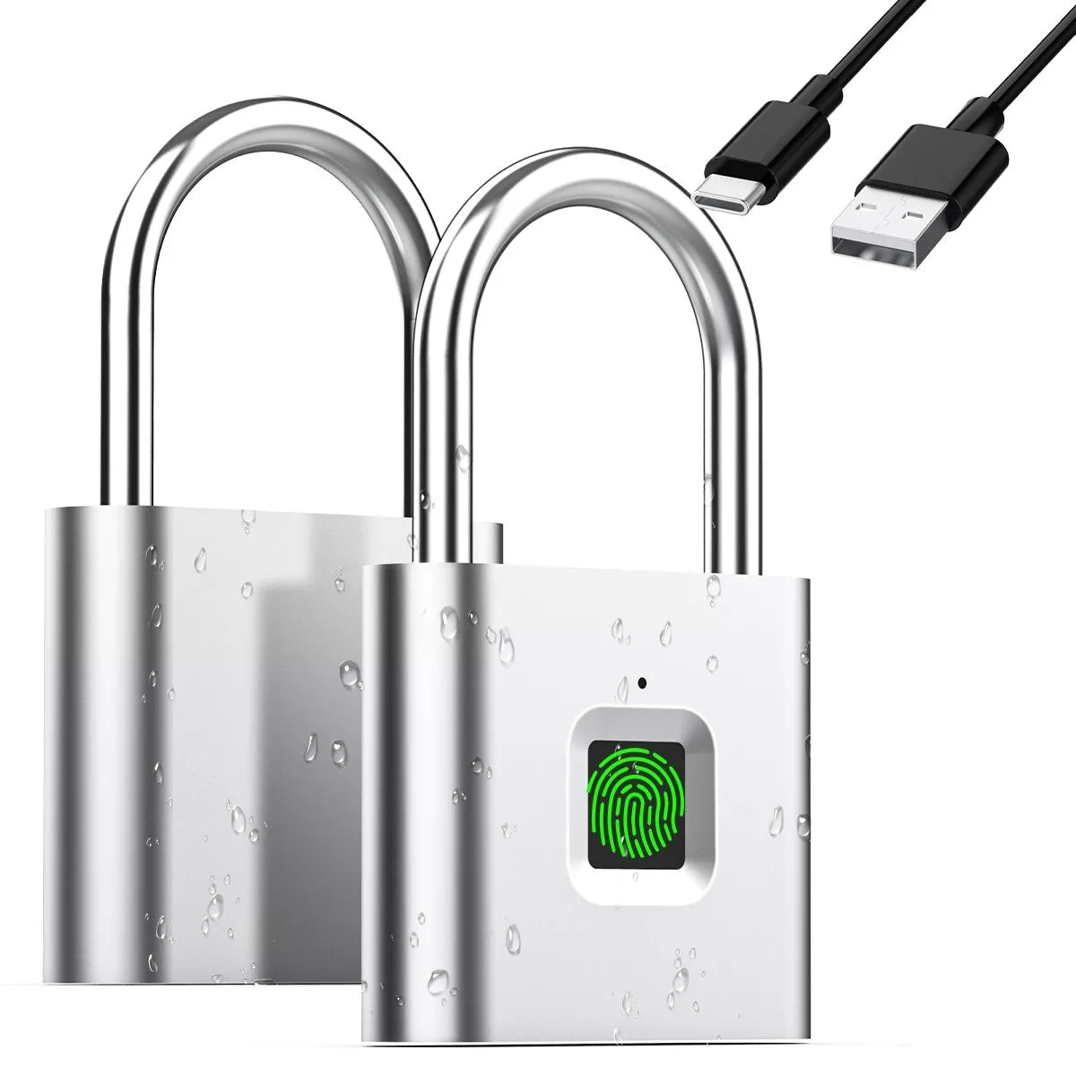 Waterproof Fingerprint Smart Lock - Keyless Portable USB Charging